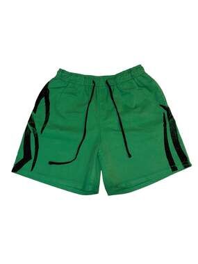 Golden GDS001 Neon Green Tribal Graphic Shorts